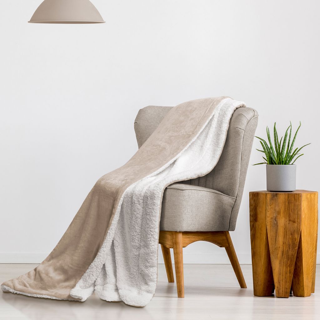 Decke Sherpa Mikrofaserdecke Flanell Kuscheldecke Wohndecke Produktbild 