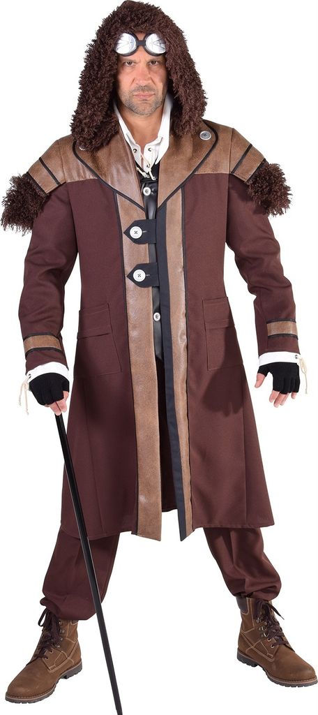 M217295-L Historischer Herren Wikinger-Halloween-Steampunk Mantel Gr.L