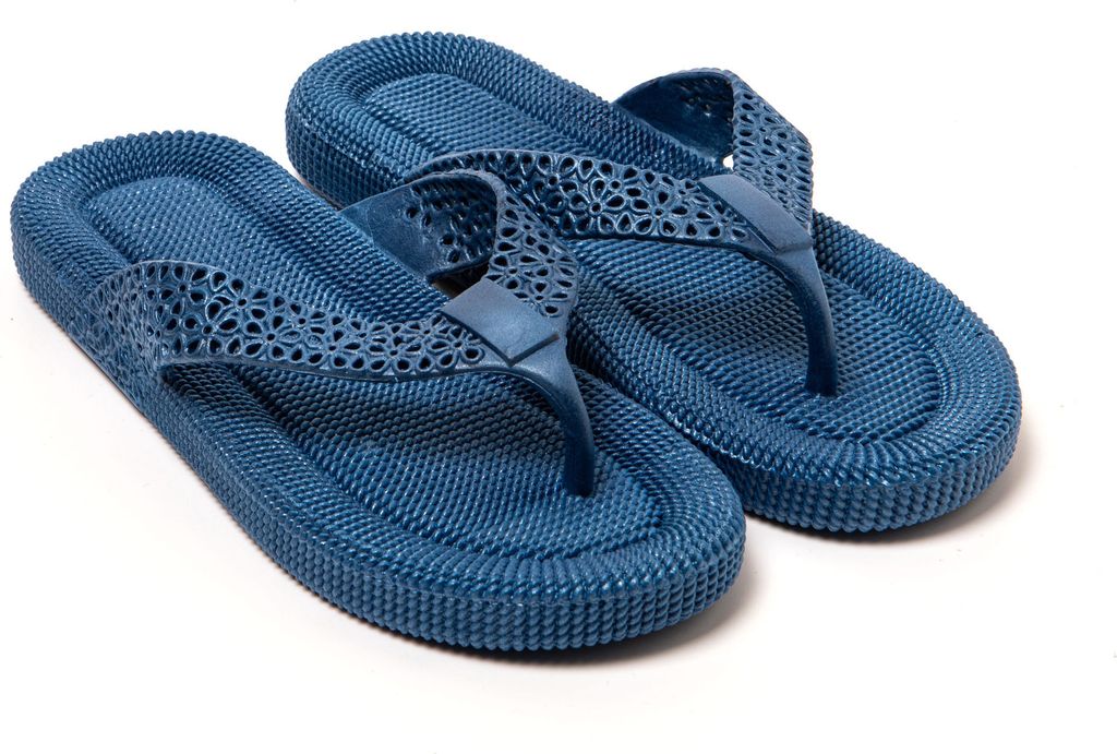 BRASILERAS Damen Sandalen mit rutschfester Sohle bequem schuhe für strand/schwimmbad/stadt blau 37 EU - UBFOPE