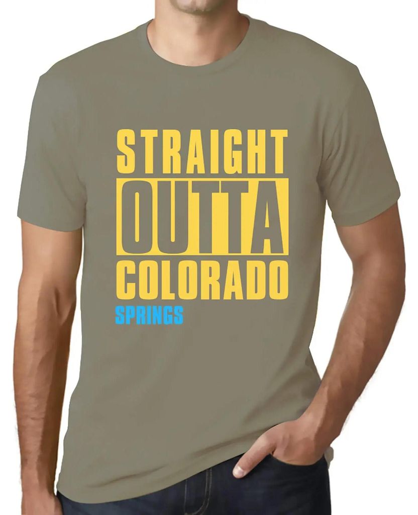Herren Grafik T-Shirt Direkt aus den Colorado Springs – Straight Outta Colorado Springs – Öko-Verantwortlich Vintage Jahrgang Kurzarm Lustige ...