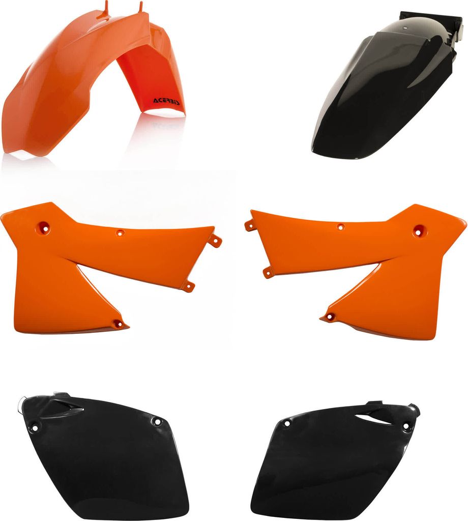 ACERBIS Verkleidungskit 6 Teile 2002 Modell Orange/Schwarz für KTM