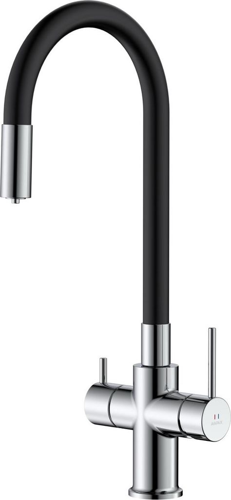 Avapax | Küchenarmatur - Chrom Glänzend - Flexibler Auslauf - Wasserfilteranschluss - Dapur Abda7517f2