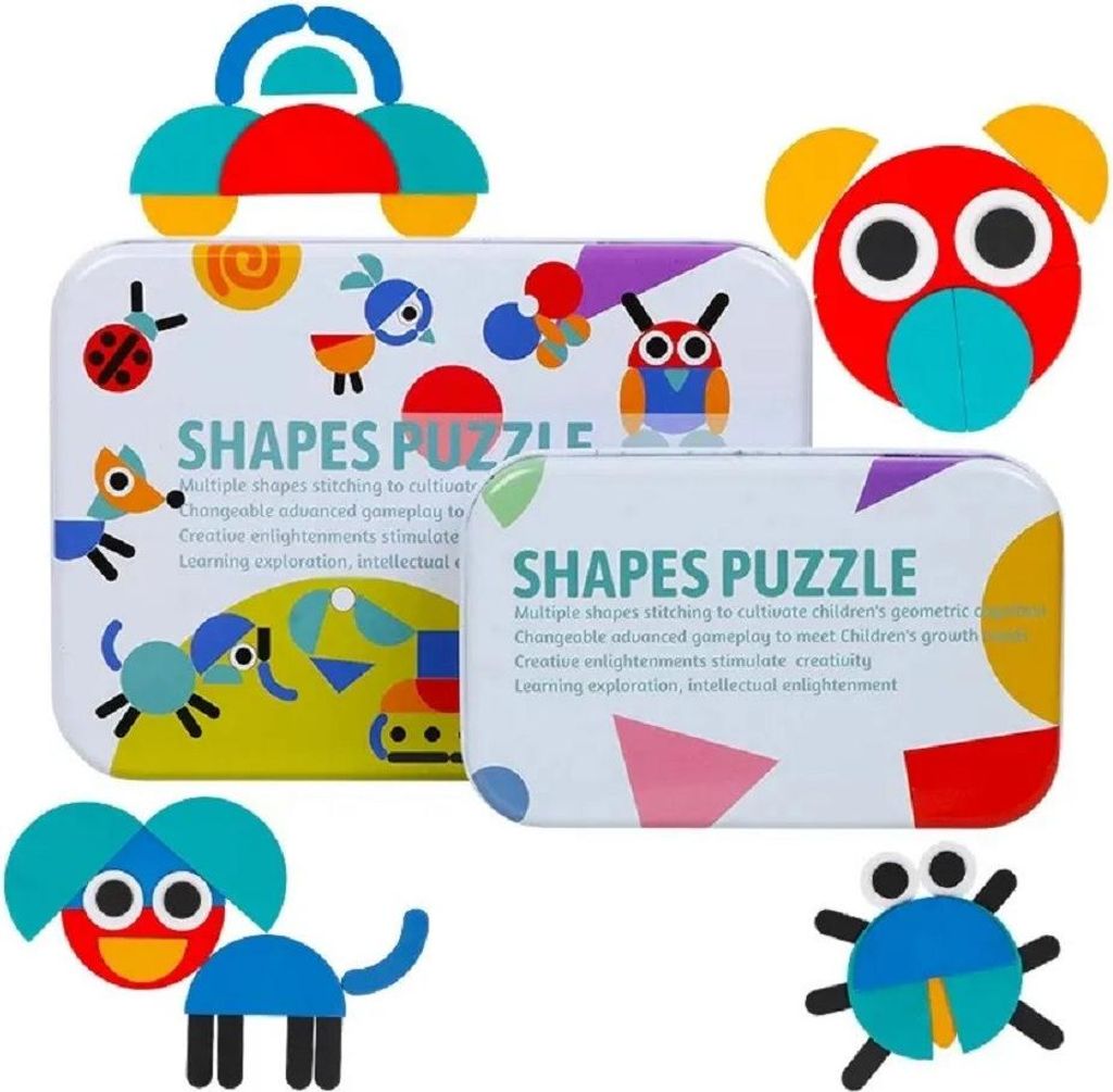 Leziter Logik-Figur-Puzzle Montessori-Holzspielzeug