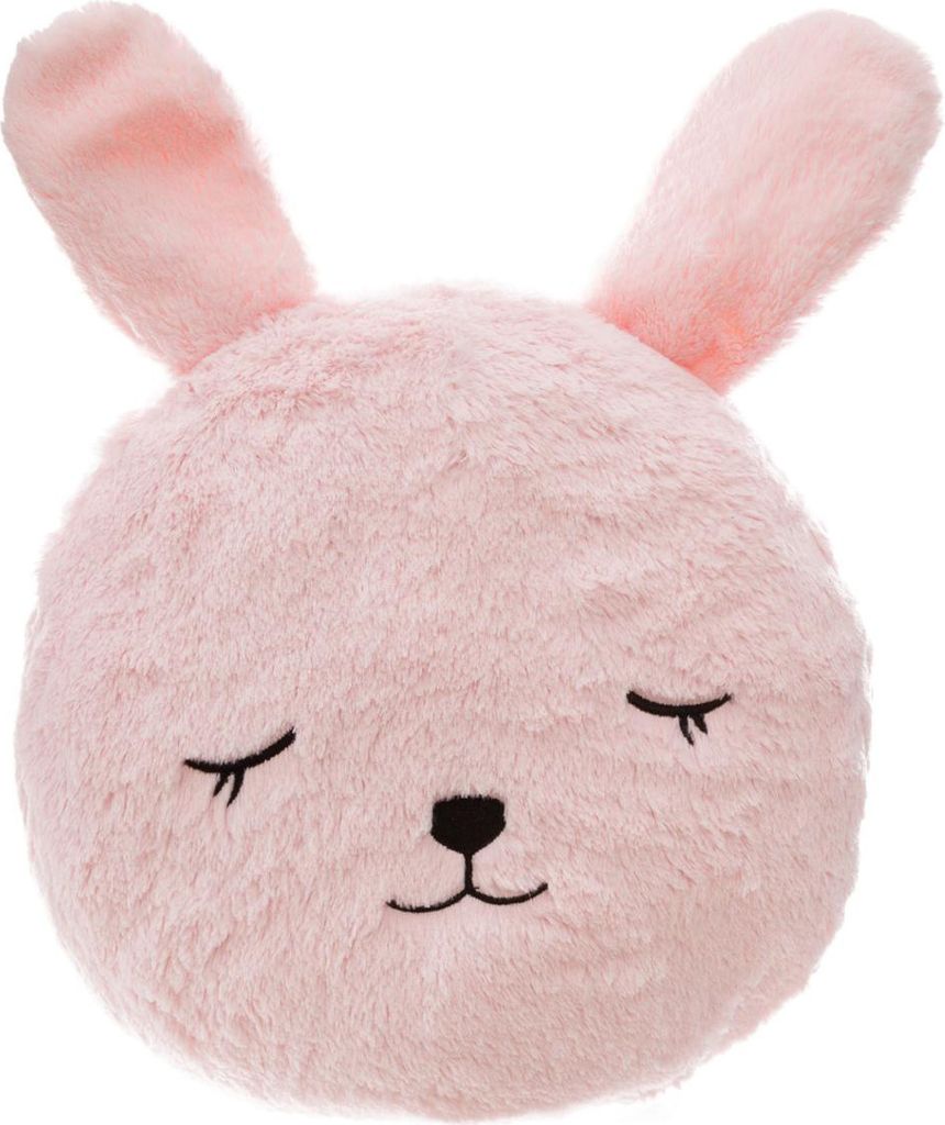 Cuscino per bambini a forma di coniglio rosa, 28 cm  - Immagine del prodotto 