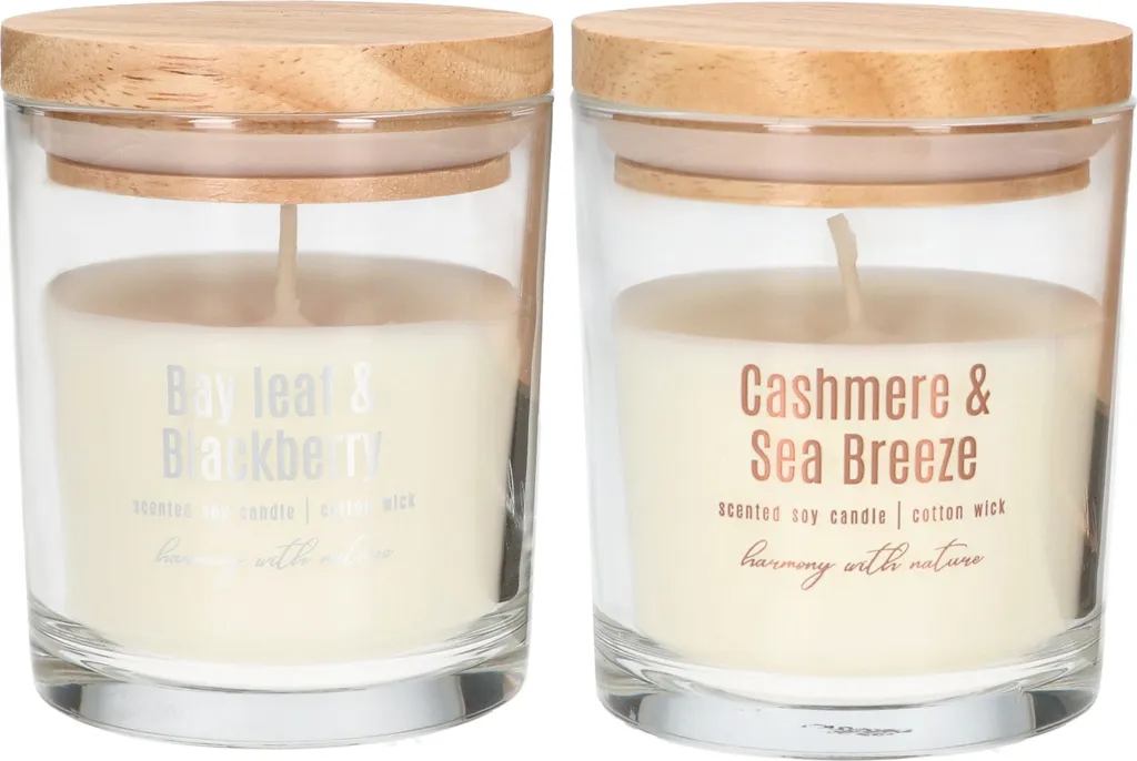 Idea Regalo Set 2 Candele Profumate KOTARBAU Soia e Legno