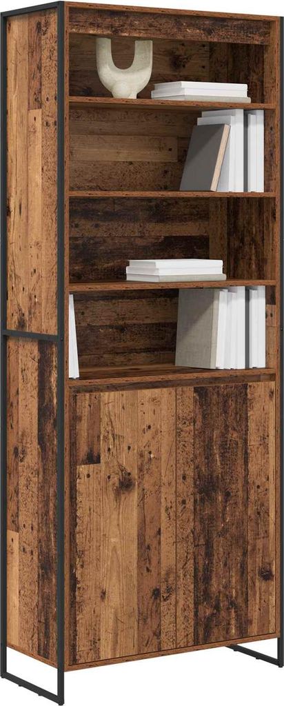 Langlebige Hohe Schränke 2 pcs - Montage erforderlich - Altholz 60 x 36 x 300cm Holzwerkstoff - Möbel947633 - Kommoden