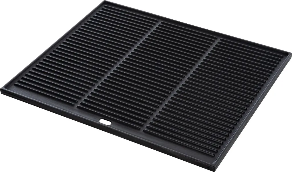 Plancha barbecue réversible en fonte émaillée 48.5x32 cm anthracite
