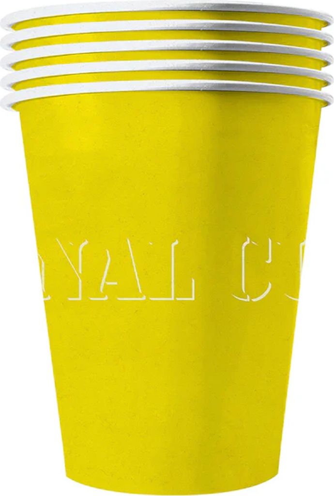 Gobelet en carton recyclable jaune 20 pièces 530 ml - Image du produit 