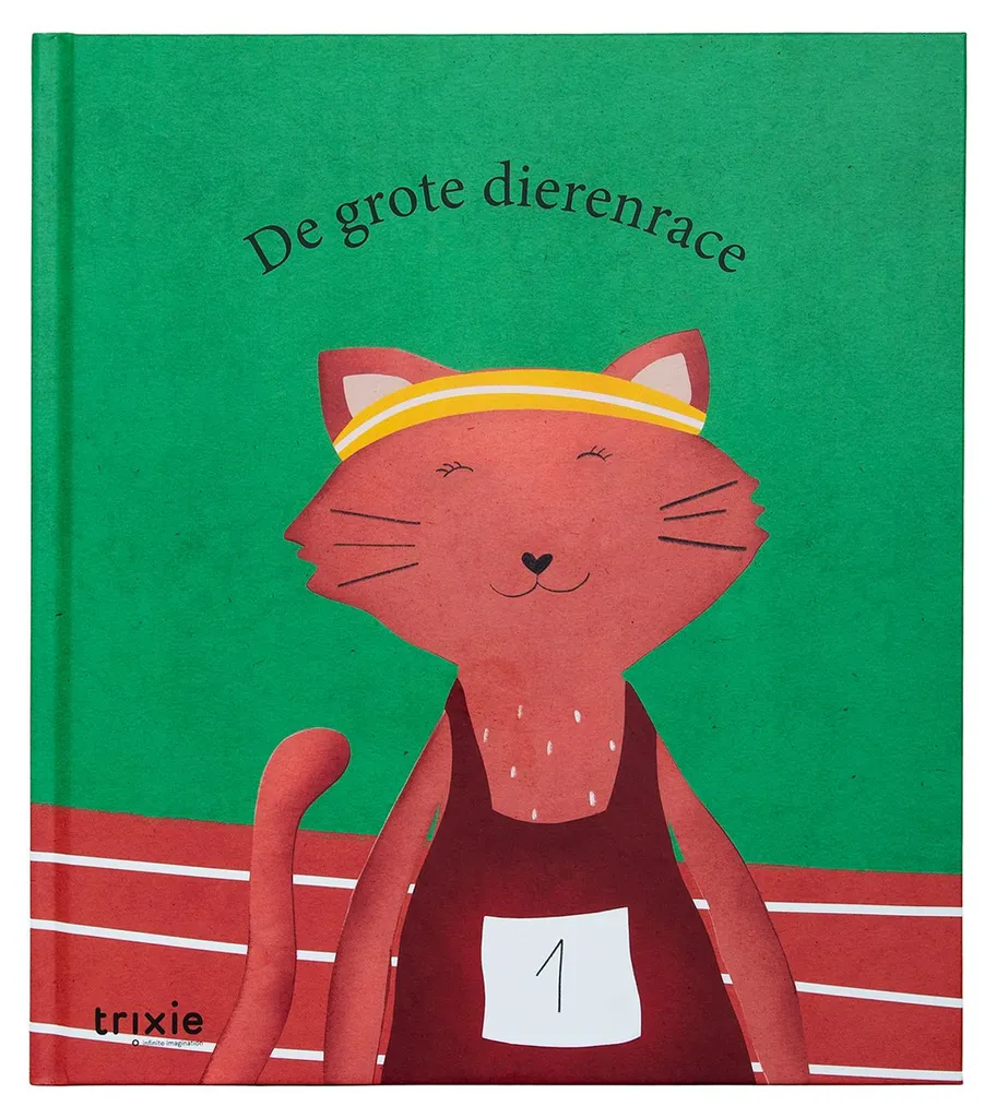 Livre cartonné interactif Trixie La course des animaux pour l'éveil