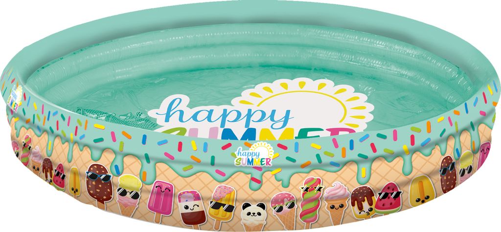 Happy People - Planschbecken - Happy Summer Pool (122x23cm) Babypool Kinder planschen Garten