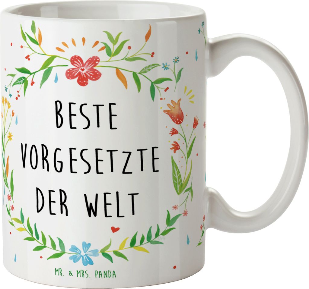 Mr. & Mrs. Panda Trinkbecher Vorgesetzte - Geschenk, Arbeitgeberin, Pott, Kaffeebecher, Tasse, Abteilungsleiterin, Abschiedsgeschenk, Keramiktasse,...