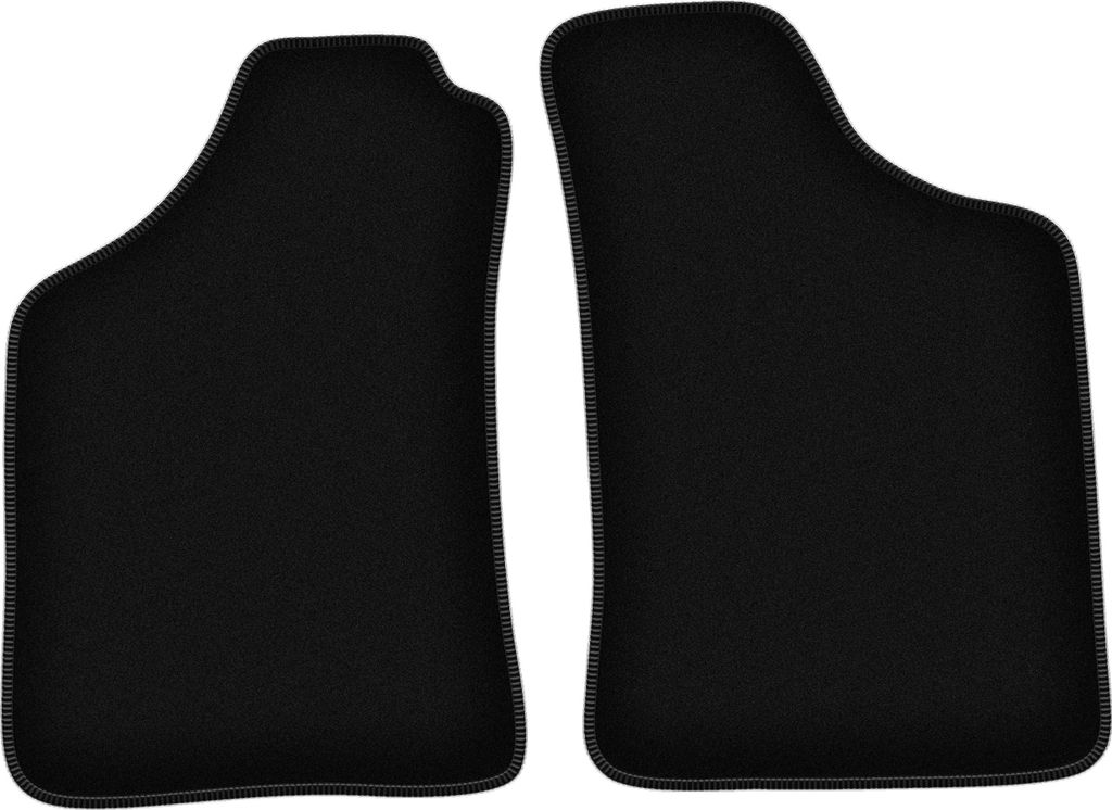 Wielganizator Velours-Autoteppiche vorne – passend für Mitsubishi L200 Triton (Abholung, Bj. 2001-2006) – schwarz, passgenau, mit Befestigunge...