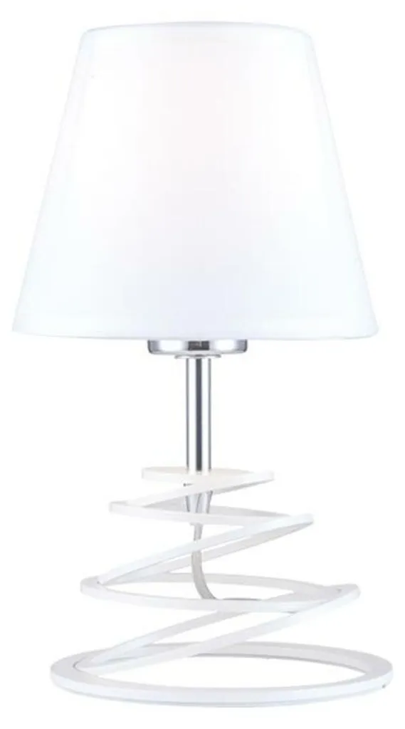 Lampe à poser en métal blanc ACA OYD10134WTL1 - Éclairage doux et fixe