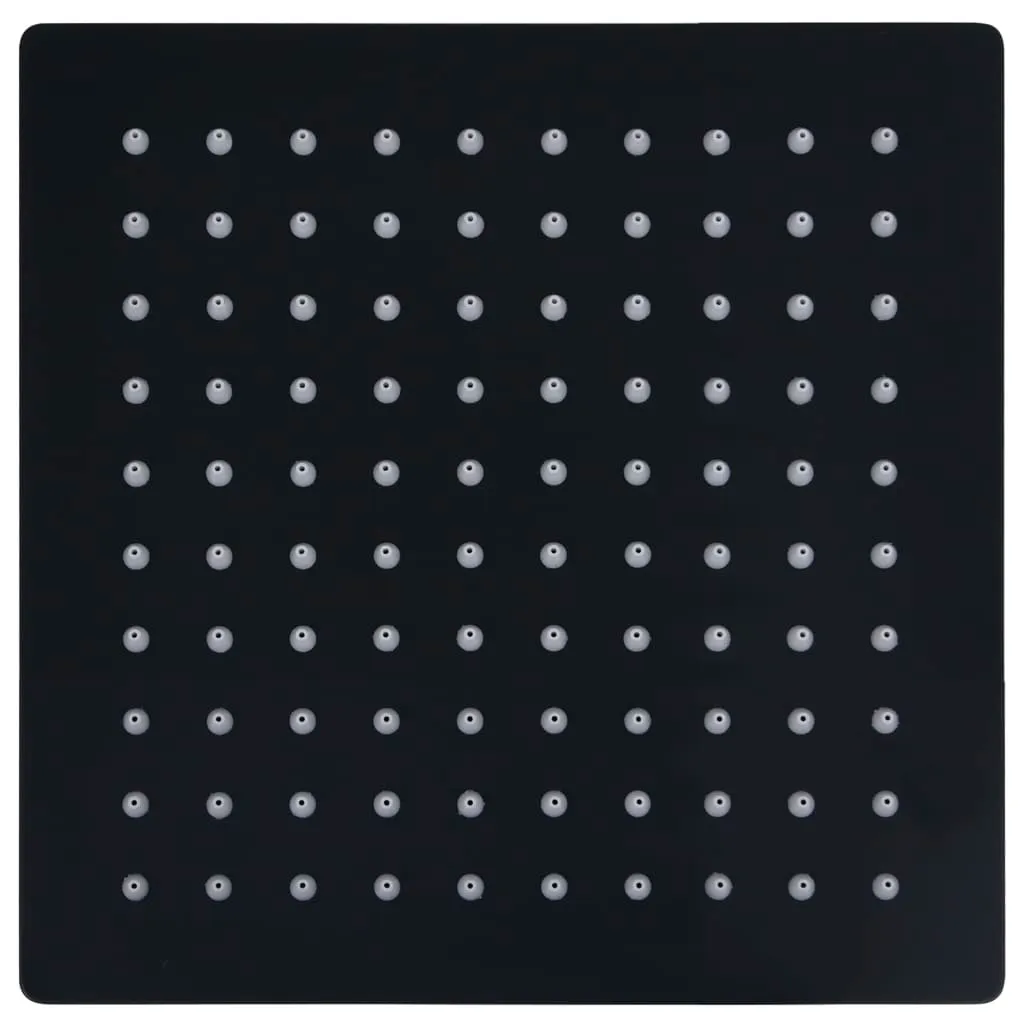Doccia a Pioggia vidaXL 20x20 Nero - Acciaio Inox Anti-Calcare