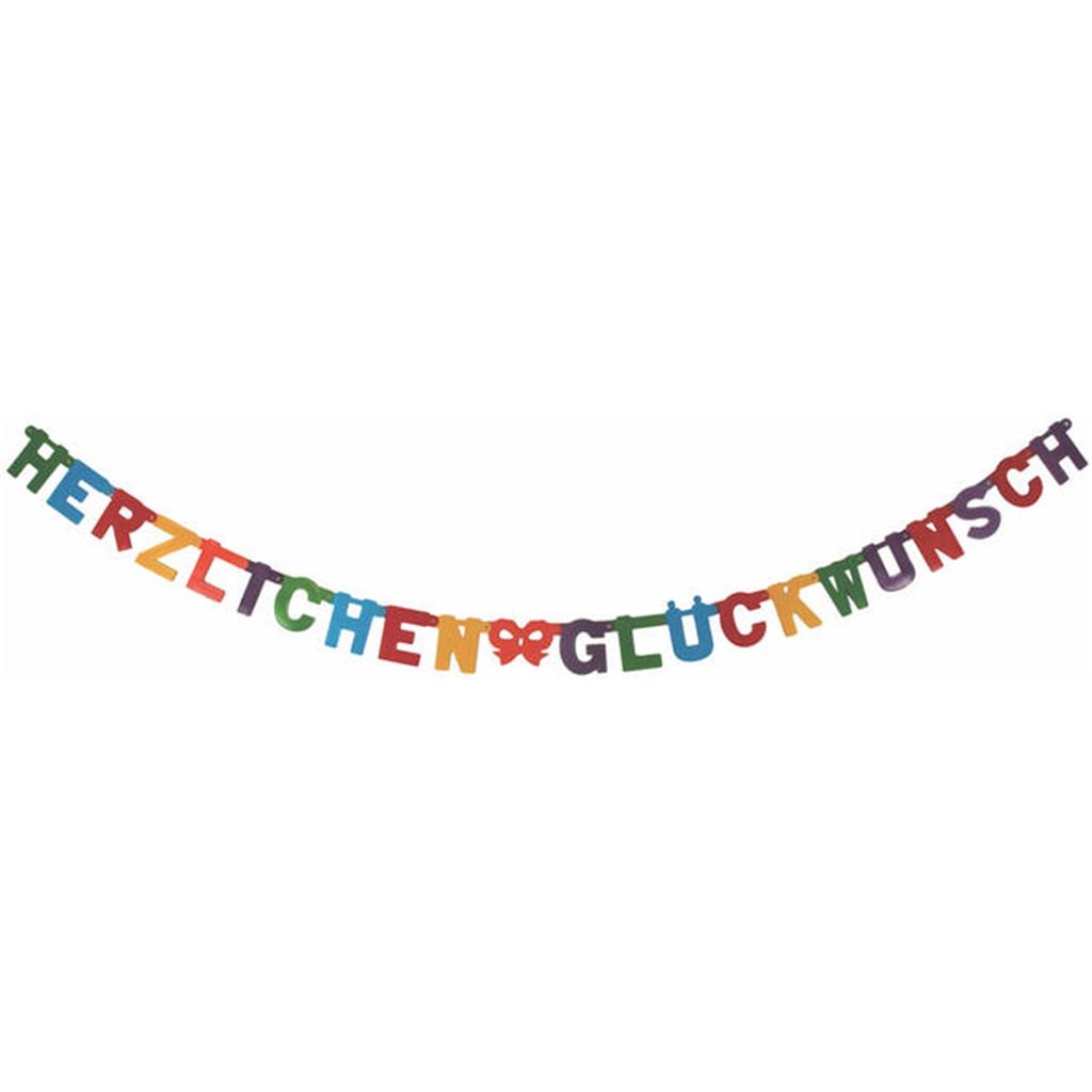 Stylex 14265, Girlande, Mehrfarbig, Herzlichen Glückwunsch, Produktbild 