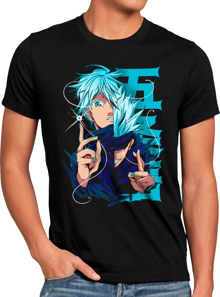 BaumwolleCloud Blue Eyes Herren T-Shirt anime japan manga