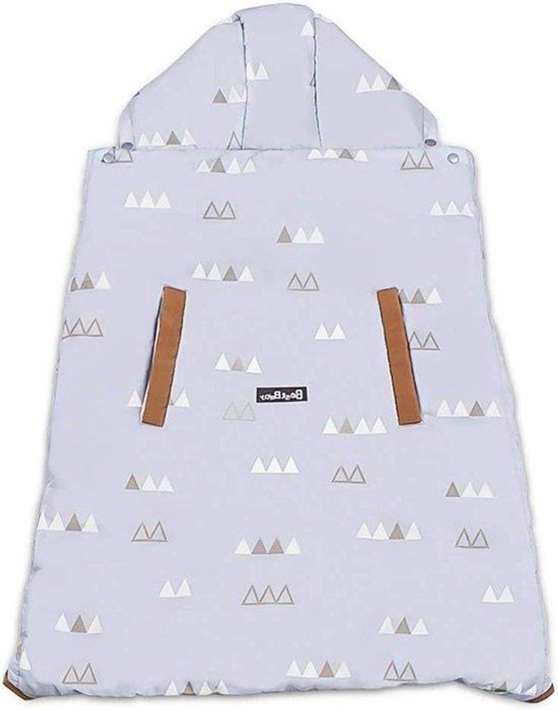 Regenabdeckung für Kinderwagen - Tragebeutel Schutzvorhang - Babyschutz im Freien - entfernbare Tasche - 87 x 90 cm - Weißglanz