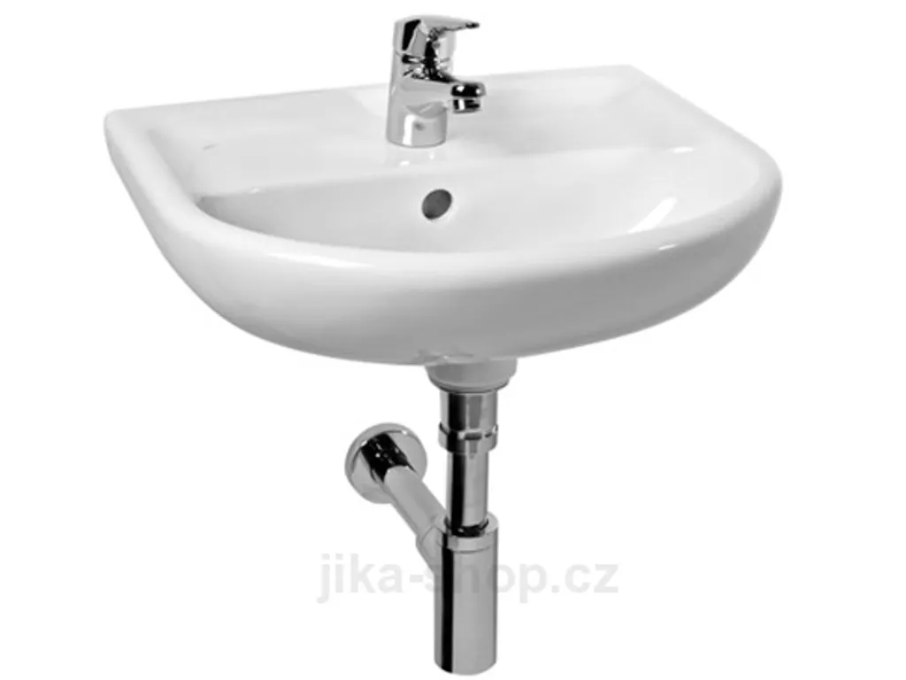 Lavabo suspendu 45 cm Jika Lyra Plus en céramique blanche résistante