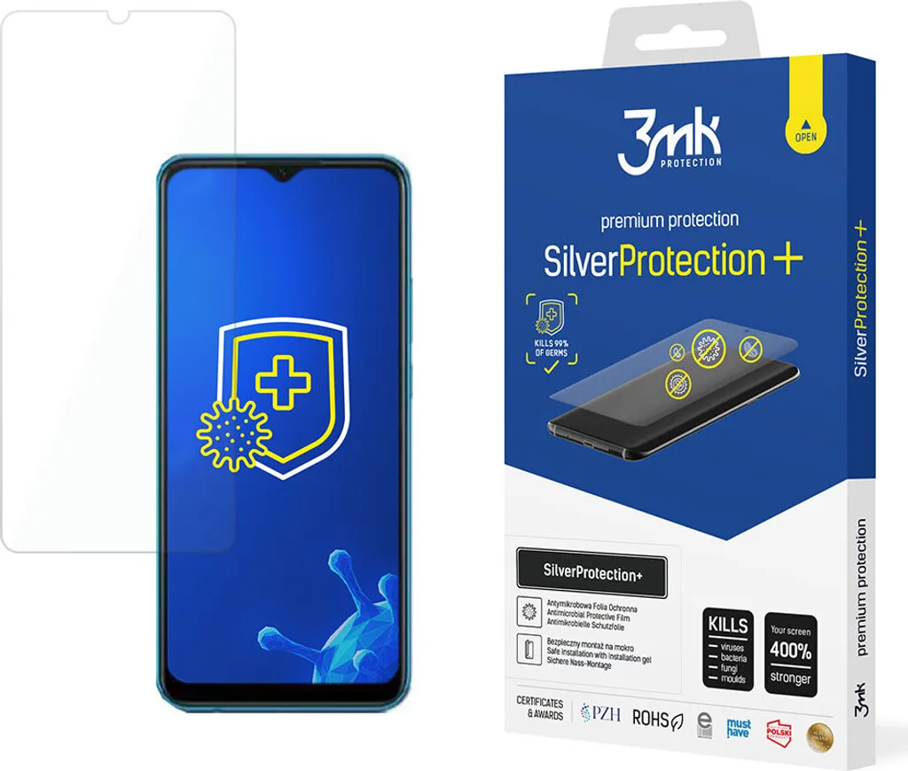3Mk SilverProtection+ per Oppo A16K | Pellicola Anti-Shock 400%