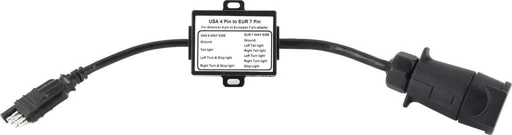 Adaptateur Prise Remorque USA vers EU avec Séparateur de Signal de Freinage