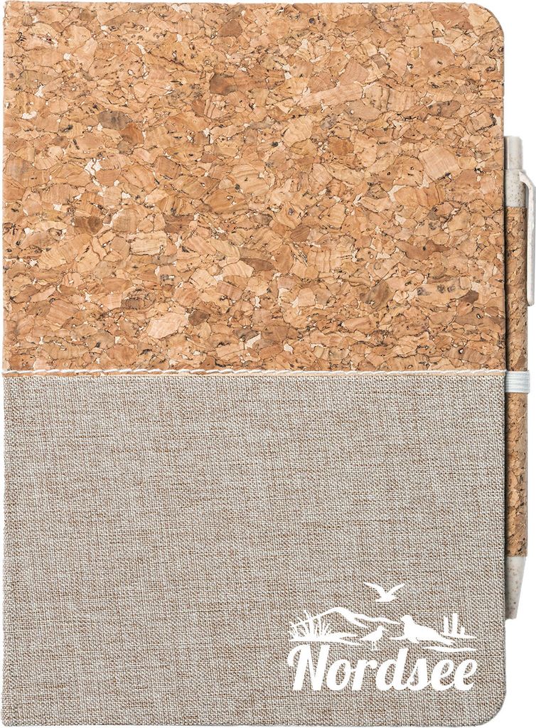 Huuraa Notizbuch A5 Nordsee Strandmotiv 80 Blatt inkl. Kugelschreiber Tagebuch Geschenkidee