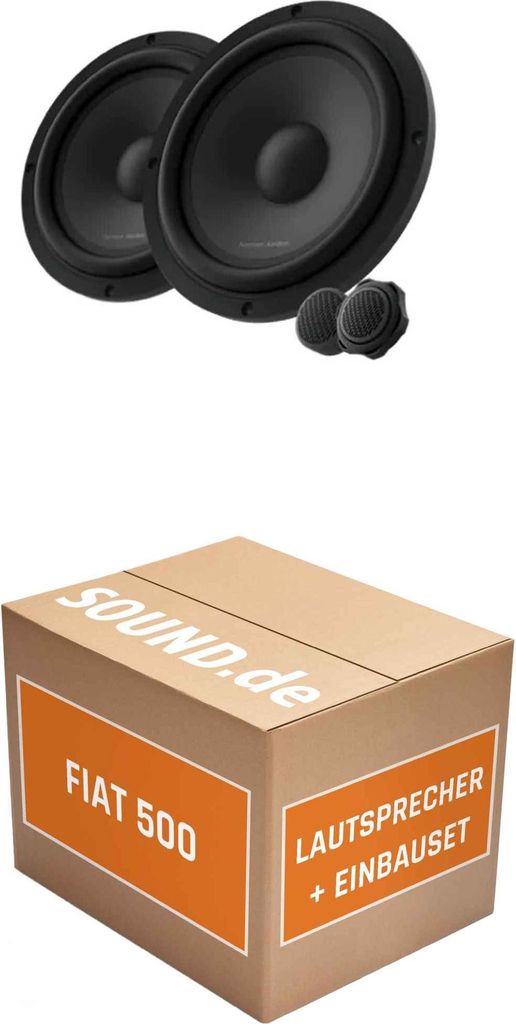 Lautsprecher Boxen Einbaupaket vorne Harman Kardon FLOW 601CFS passend für Fiat 500 L | 2x Tief-Mitteltöner 360W MAX