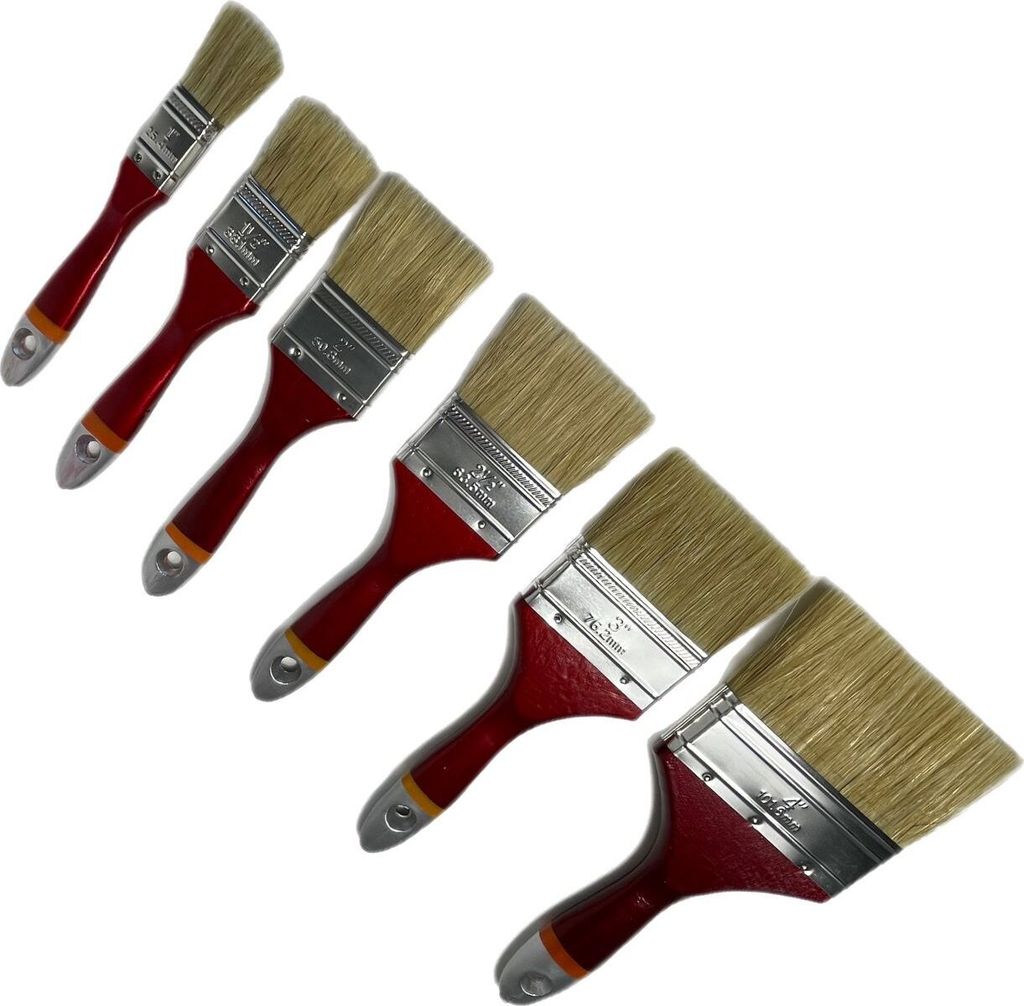 72 tlg Set Profi Lasurpinsel 25/38/50/63/75/100 mm je 12 Lackpinsel Pinsel