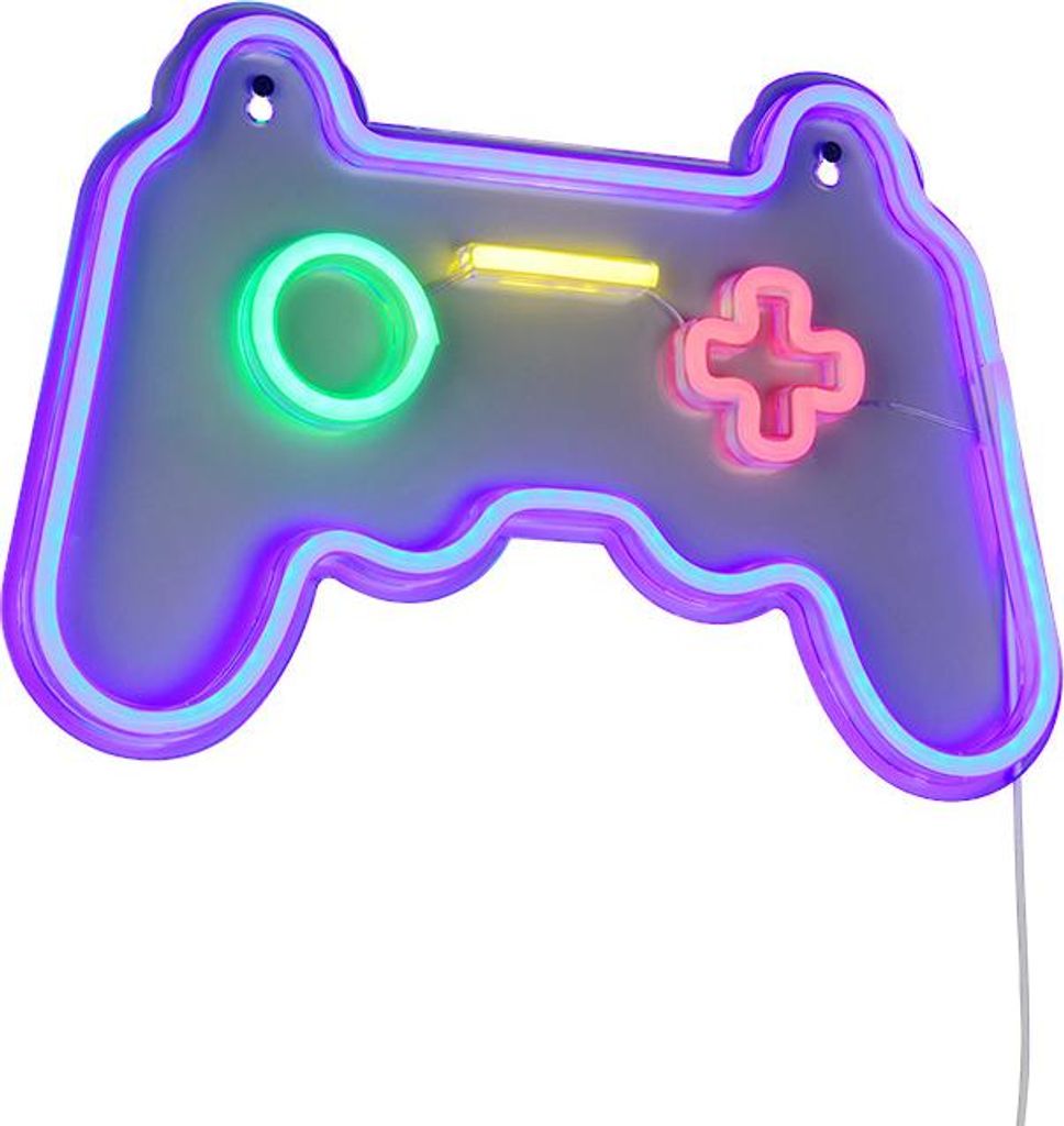Reality LED Wandleuchte Gamer Controller 41 x 28 cm warmweiß transparent