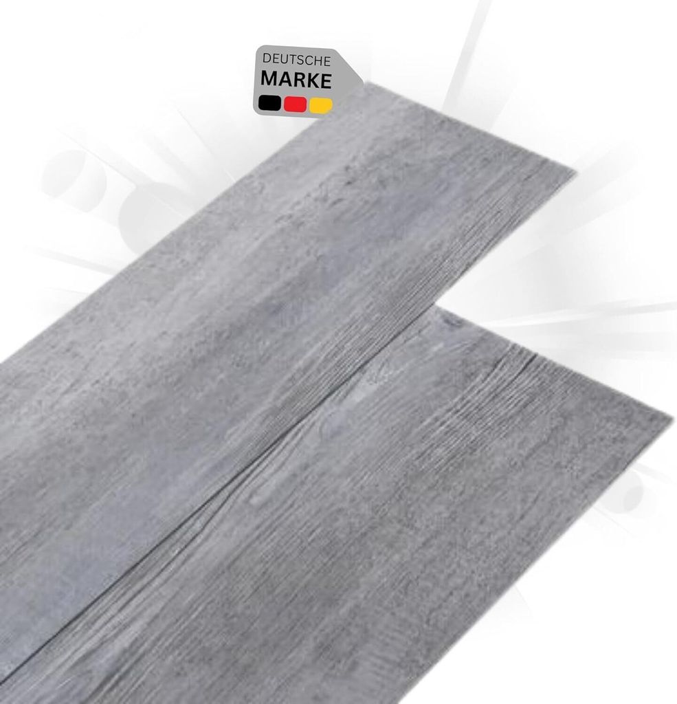 DELUKE Laminat Dielen PVC selbstklebend wasserfest | 2mm Stärke, Rutschfest | Vinyl Bodenbelag Laminatboden Nachbildung-Dielen Fußbodenlaminat ...