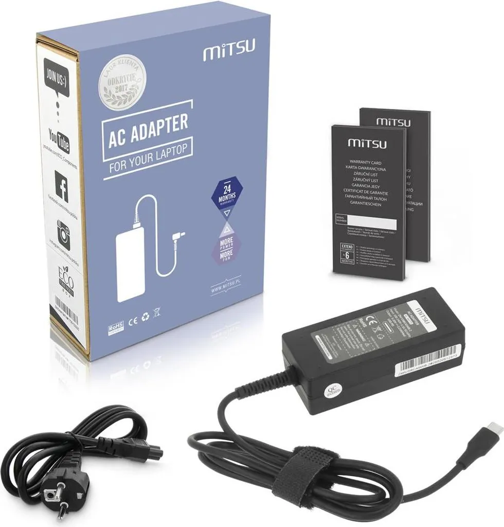 Chargeur ordinateur portable USB-C 45W universel pour PC et tablettes