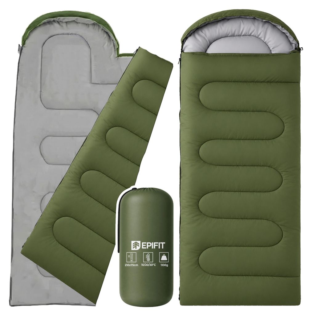 Spací pytel, mumie, lehký, s kapucí, pro outdoorové Obrázek produktu 