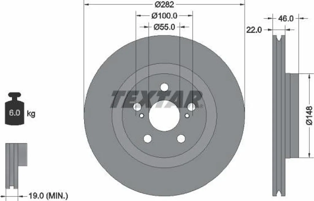 Disque de frein pour entretien de Toyota Yaris avec OE 43512K0040
