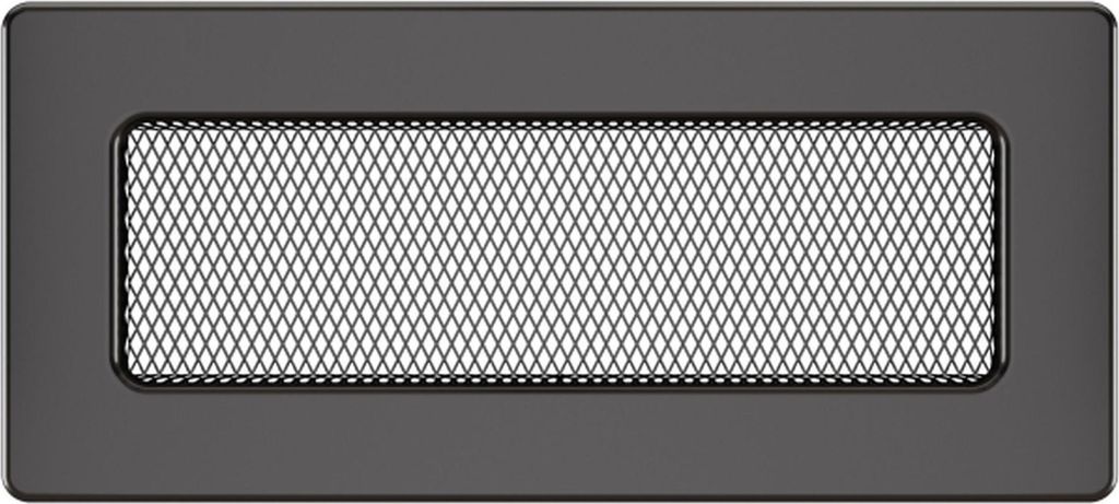 Kaminlüftungsgitter Graphit 11x24 cm – Lüftungsgitter für Kamin, Ofen oder Wand – Metall, rechteckig