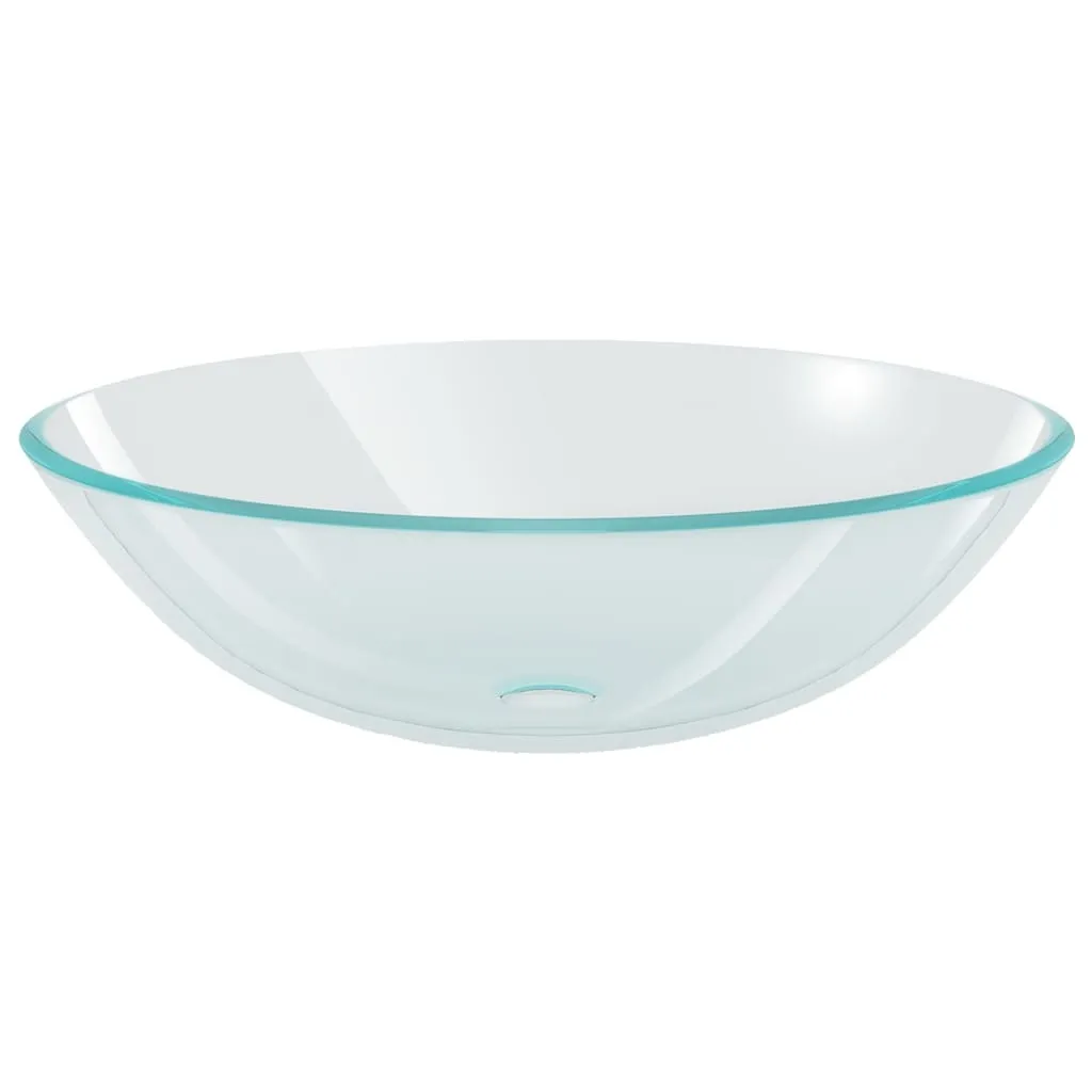 Offerta Set Lavabo Vetro Temperato Trasparente + Rubinetto Waterfall - 7