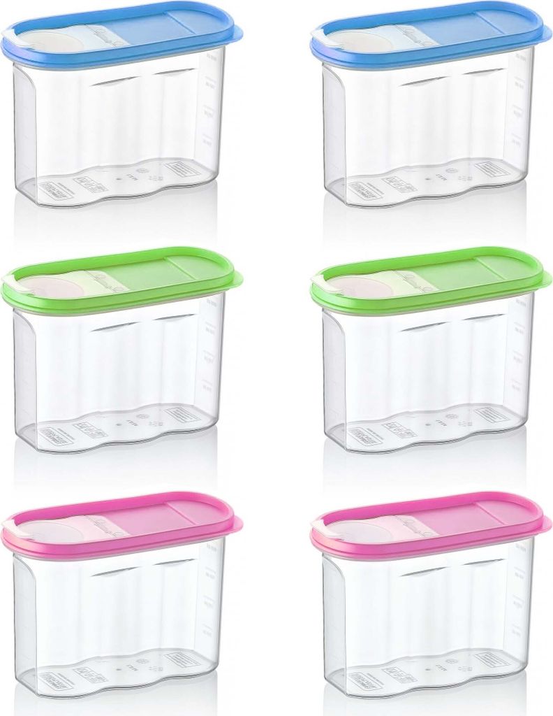 6er Set Schüttdose 1,2 Liter Vorratsdose Aufbewahrungsdose Streudosen Frischhaltedosen Müslidose Lebensmittel Vorratsbehälter