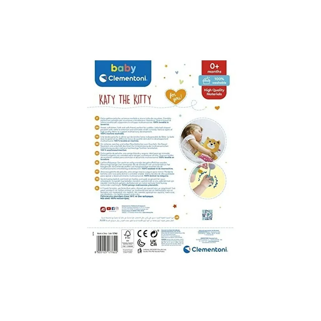 Peluche chat Clementoni Katy 0 mois avec boîte de jeu interactive - 6