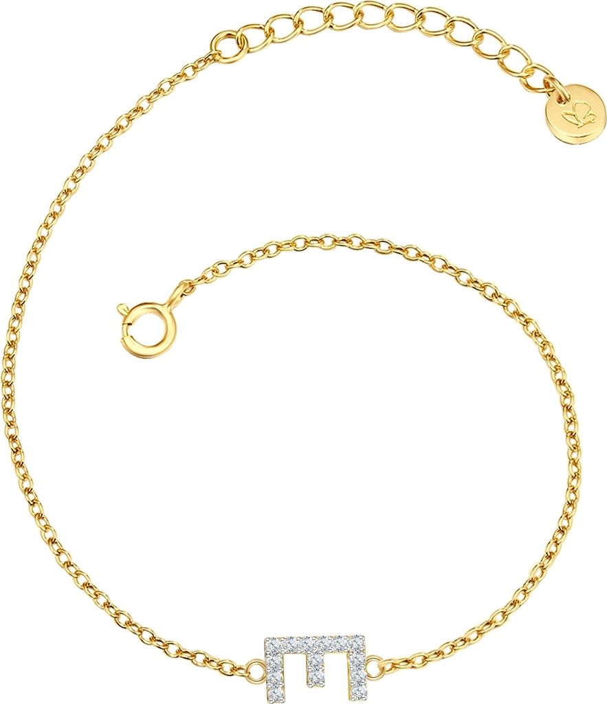 Glanzstücke München Armband Buchstabe E Sterling Silber Zirkonia 17,0 cm Basislänge + 3,0 cm Verlängerung 50083805