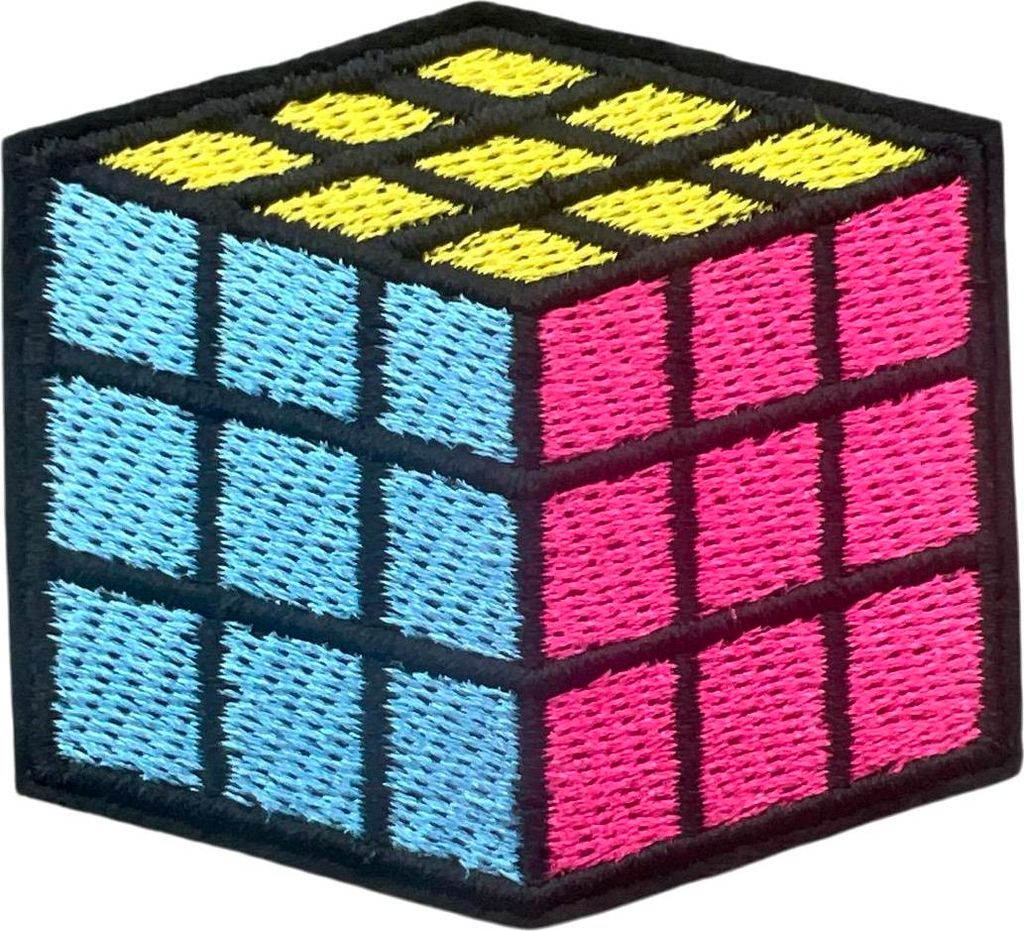 Rubik Cube Bügelbild mit Emblem