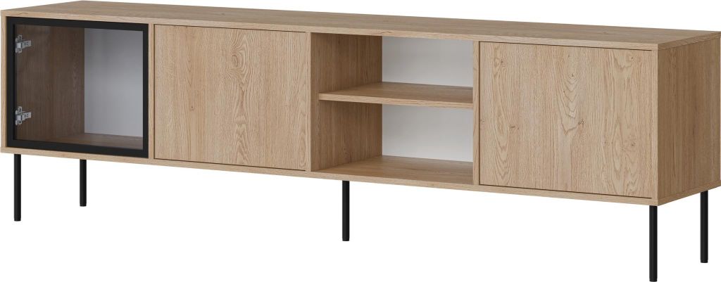 Furniture24 Tv - Lowboard Domi Fernsehschrank 200X60X40 Cm - Eiche Cremona