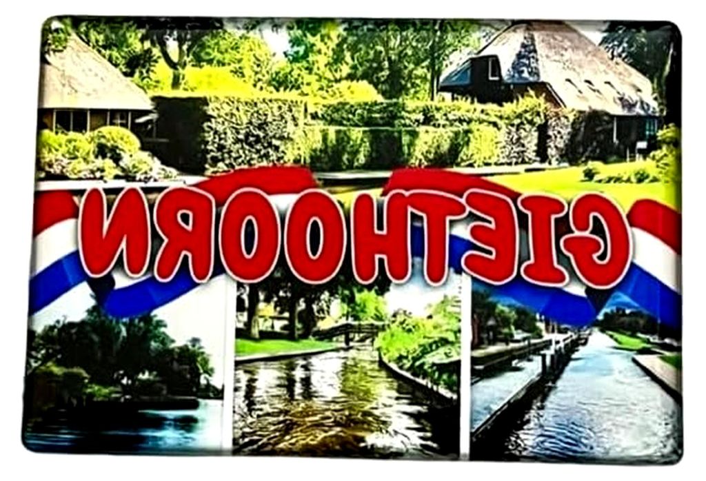 Giethoorn Kühlschrankmagnet Giethoorn Souvenir Niederlande Souvenir Giethoorn Fridge Magnet Overijssell