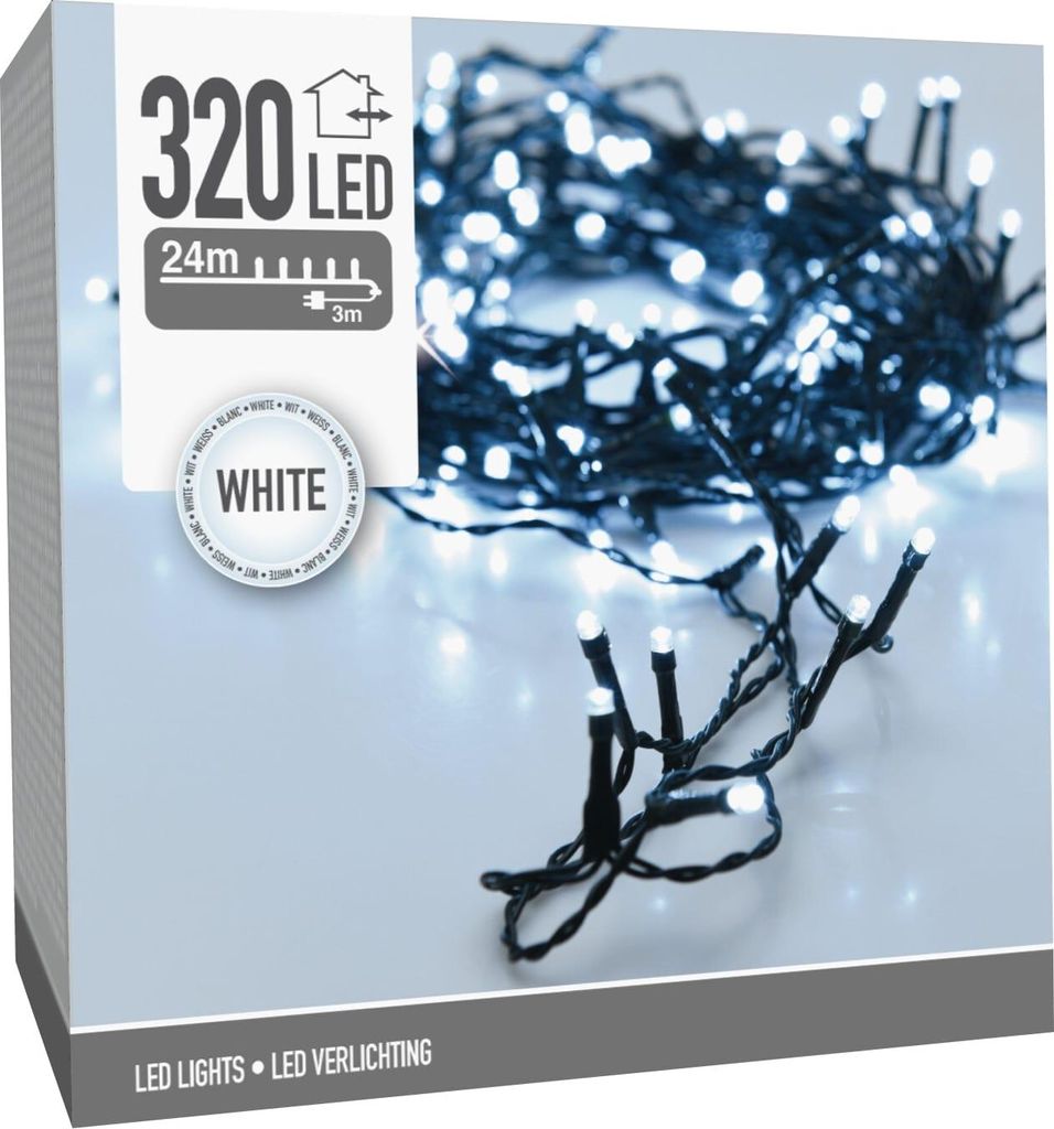 HOMESTYLING Catena luminosa natalizia bianco freddo 320 LED Immagine del prodotto 