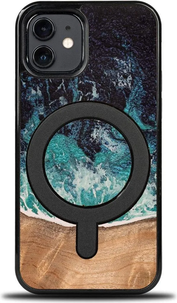 Coque en bois iPhone 12 / 12 Pro Bewood Unique Dream Island MagSafe