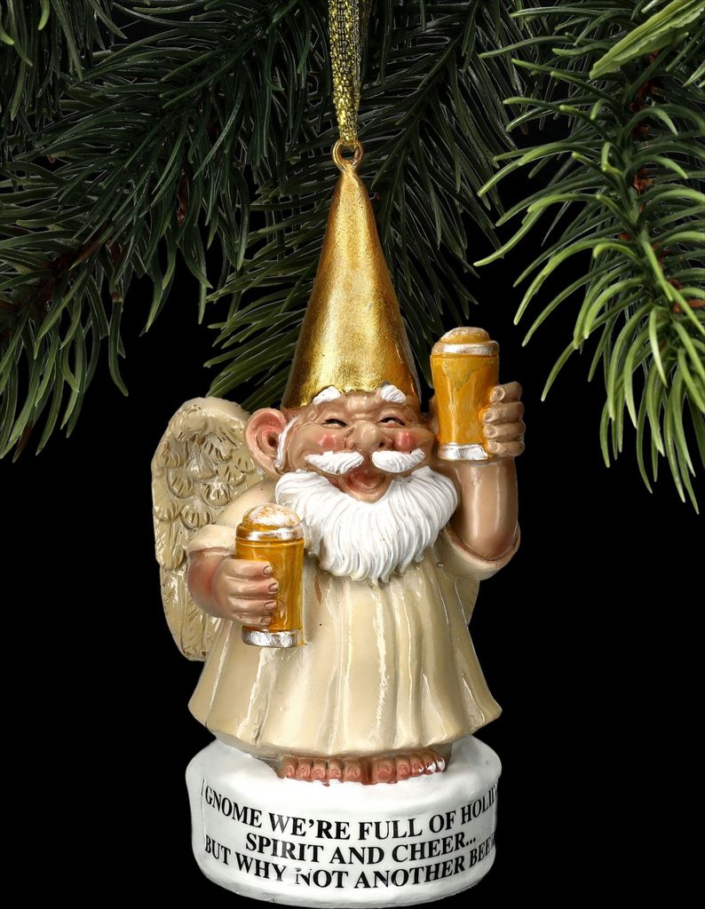 Christbaumschmuck - Gartenzwerg Engel Prost