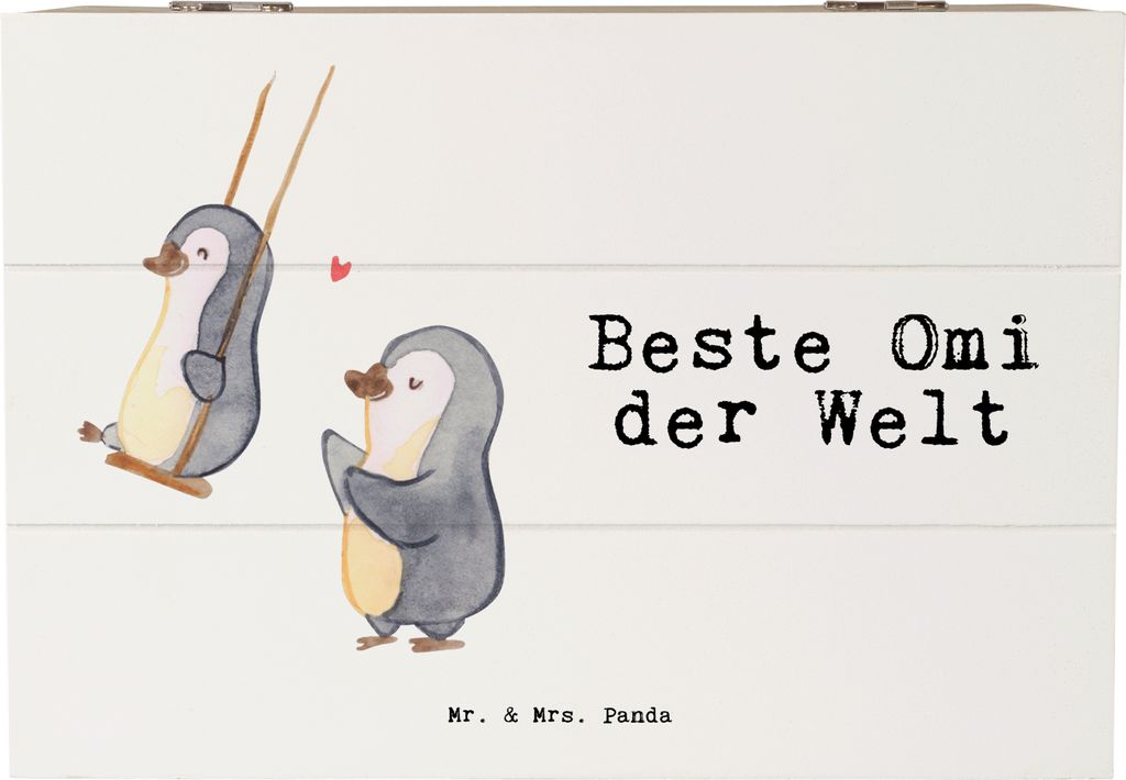 Mr. & Mrs. Panda holzkästchen Pinguin Beste Omi der Welt 22 Produktbild 