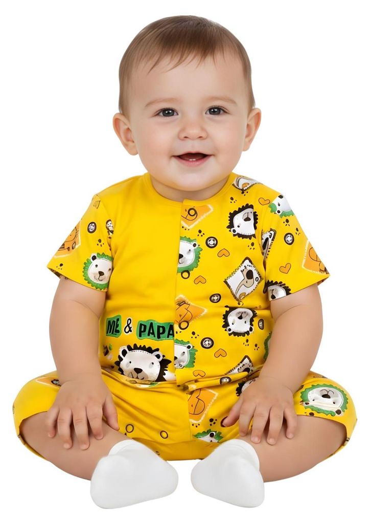 Baby Strampler – Ganzkörper – Gelb – Größe 68 (4–6 Monate) – 100% Baumwolle – Bequem und stylisch
