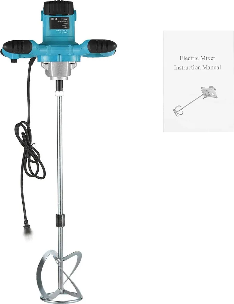 Miscelatore Manuale per Malta 2100W - Regolatore 6 Velocità Blu