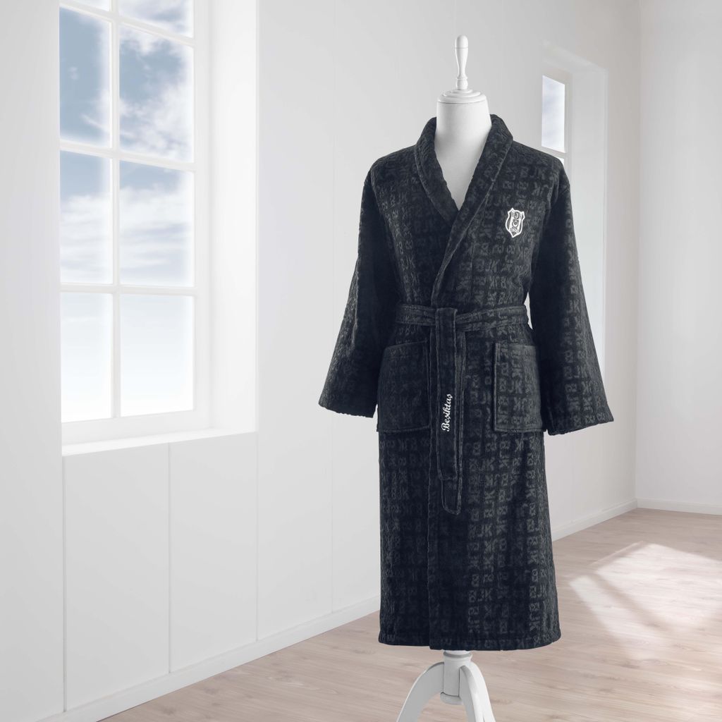 Taç Beşiktaş JK Jacquard-Bademantel mit Schalkragen – Größe Produktbild 