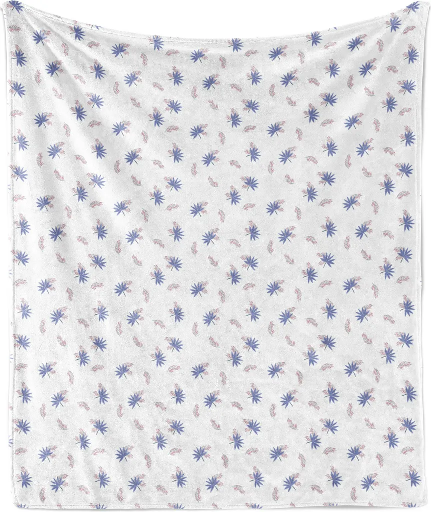 Coperta Tropicale ABAKUHAUS 175x230 cm Morbido Plaid Arredo Botanico