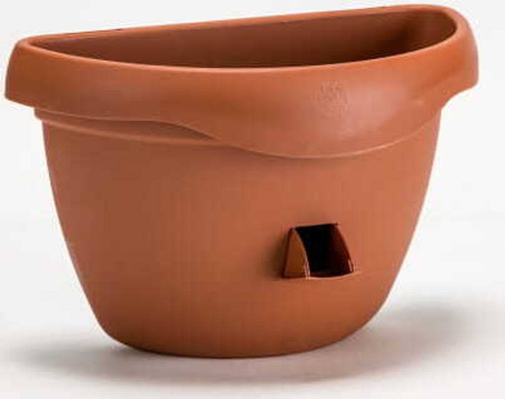 Plastia | Wandblumentopf Siesta - 2L - Terakota - Selbstbewässernd - Ideal Für Balkonpflanzen