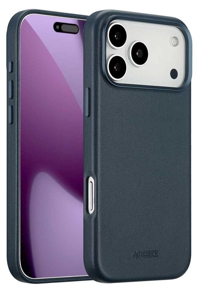 Accezz MagSafe Leather Backcover iPhone 17 Pro Max - Nightfall Blue